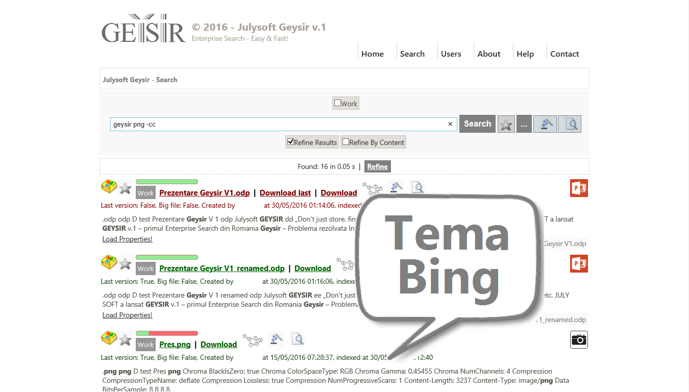 Julysoft Geysir Search - Tema 'Bing'